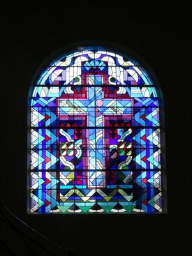 Eglise - vitrail intérieur
