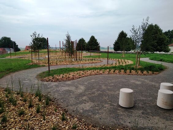 juin 2021-jardin du souvenir Flesquières - vue générale Sud